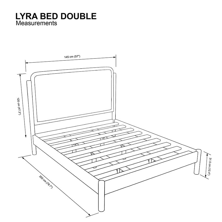 Lyra 54X75" Bed - Oak