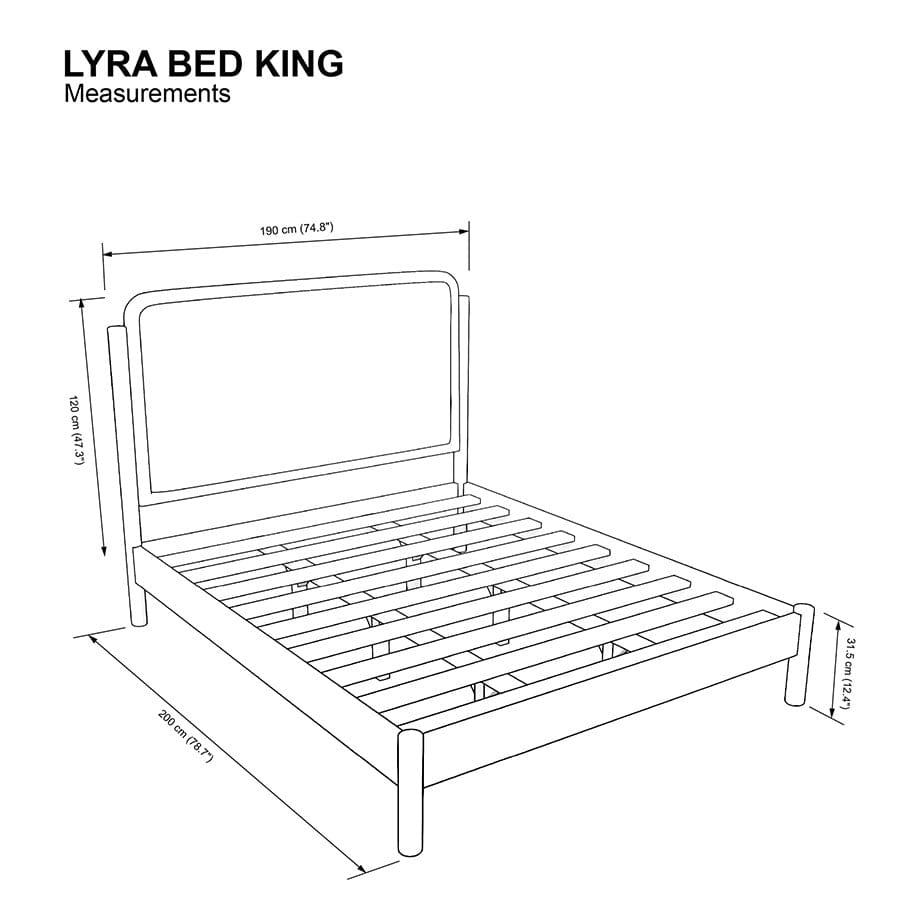 Lyra 72X75" Bed - Oak