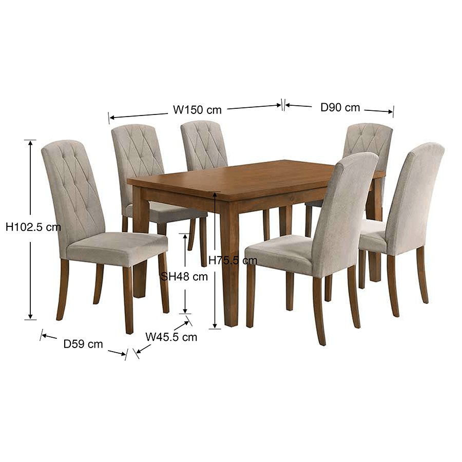 Mack + Tori 6 Seater Dining Set Mack + Tori 6 Seater Dining Set Mandaue Foam