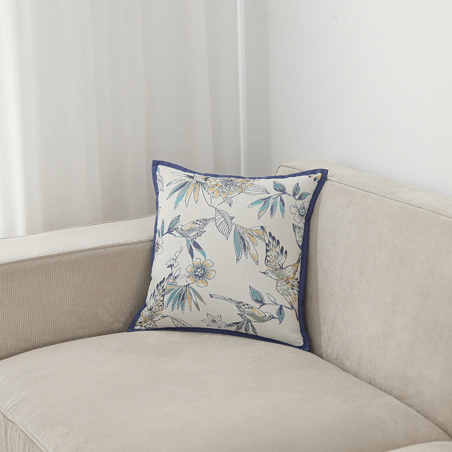 Mara Bird Jacquard Throw Pillowcase