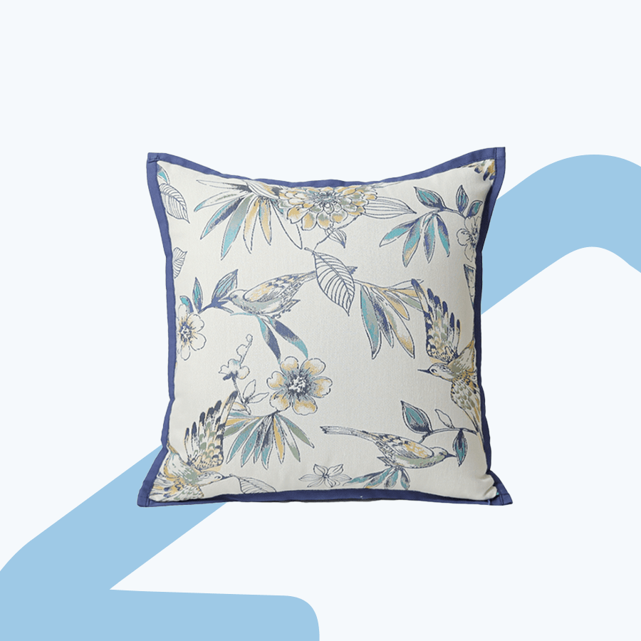 Mara Bird Jacquard Throw Pillowcase