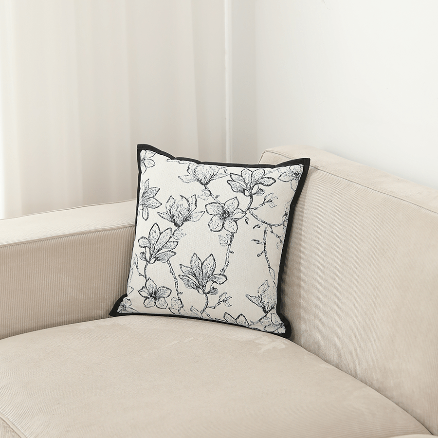 Mara Floral Jacquard Throw Pillowcase