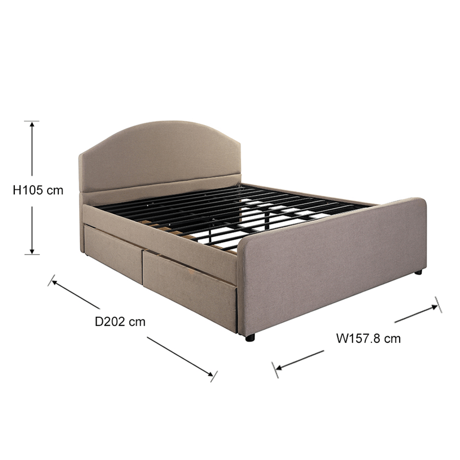 #size_Queen Bed 60x75