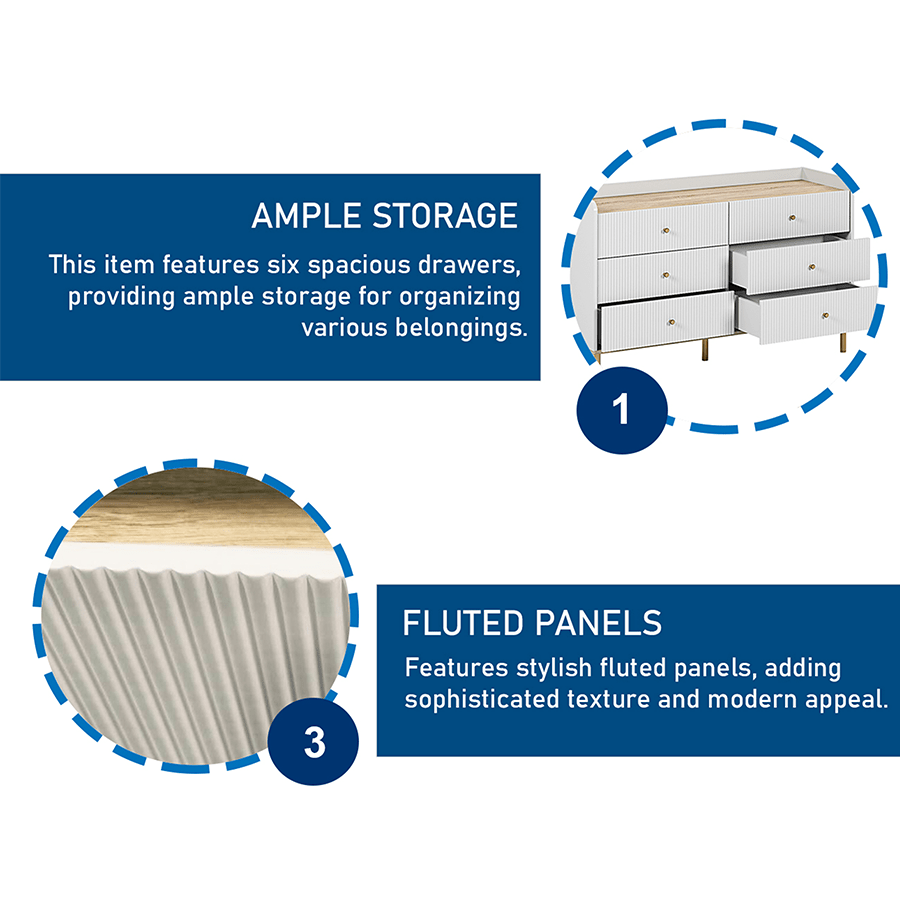 Maree Chest of 6 Drawers