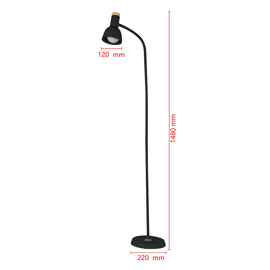 Matve Floor Lamp with Flexible Neck Matve Floor Lamp with Flexible Neck Mandaue Foam