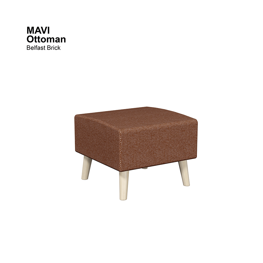 MORE MAVI OPTIONS Mavi Ottoman Mavi Ottoman Fabric Belfast Brick Mandaue Foam