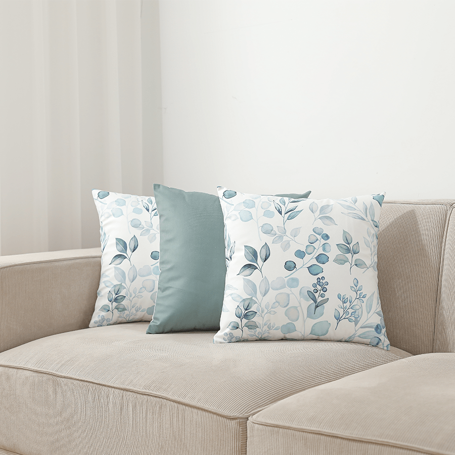Mea Sagebush Green Throw Pillowcase Set of 3