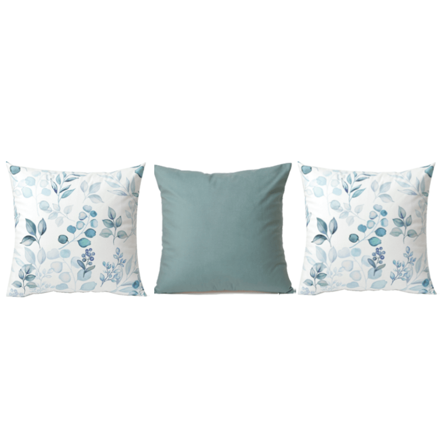 Mea Sagebush Green Throw Pillowcase Set of 3