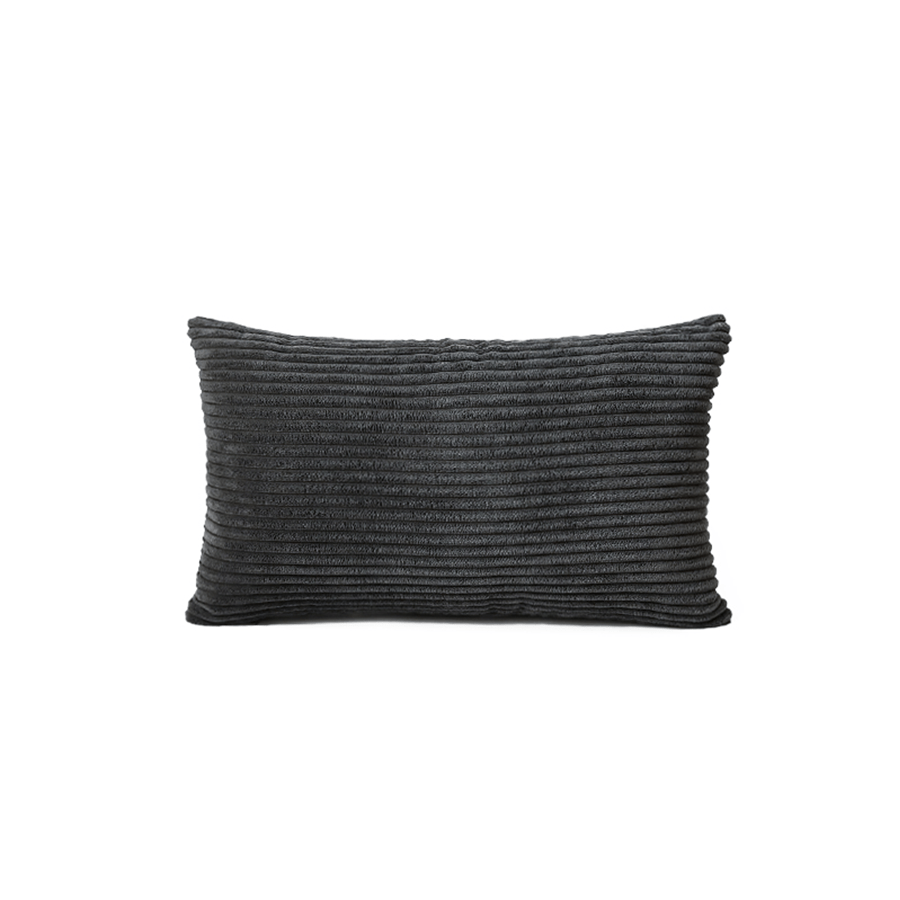 Meira Dark Gray Corduroy Kidney Pillowcase