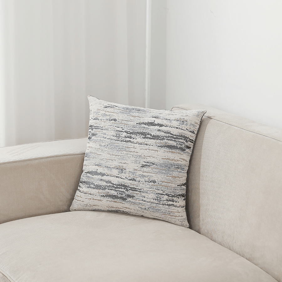 Melia Black Chenille Throw Pillowcase
