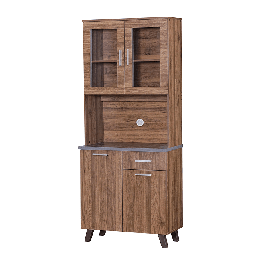 MORE MERRICK OPTIONS Merrick 2 Door Kitchen Cabinet Merrick 2 Door Kitchen Cabinet Walnut + Grey Marble Mandaue Foam