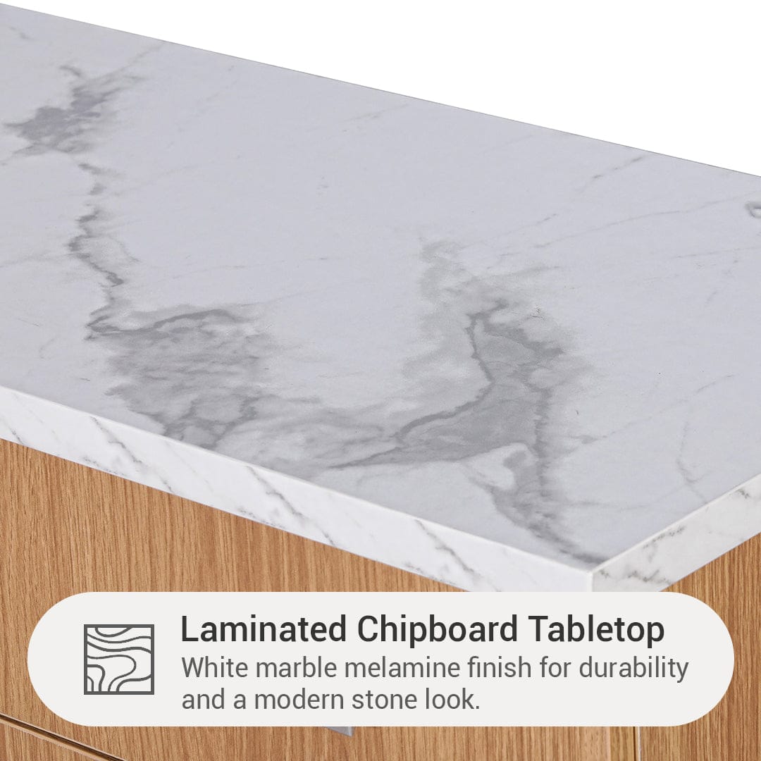 #color_Oak + White Marble