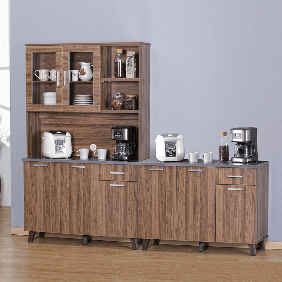 #color_Walnut + Grey Marble