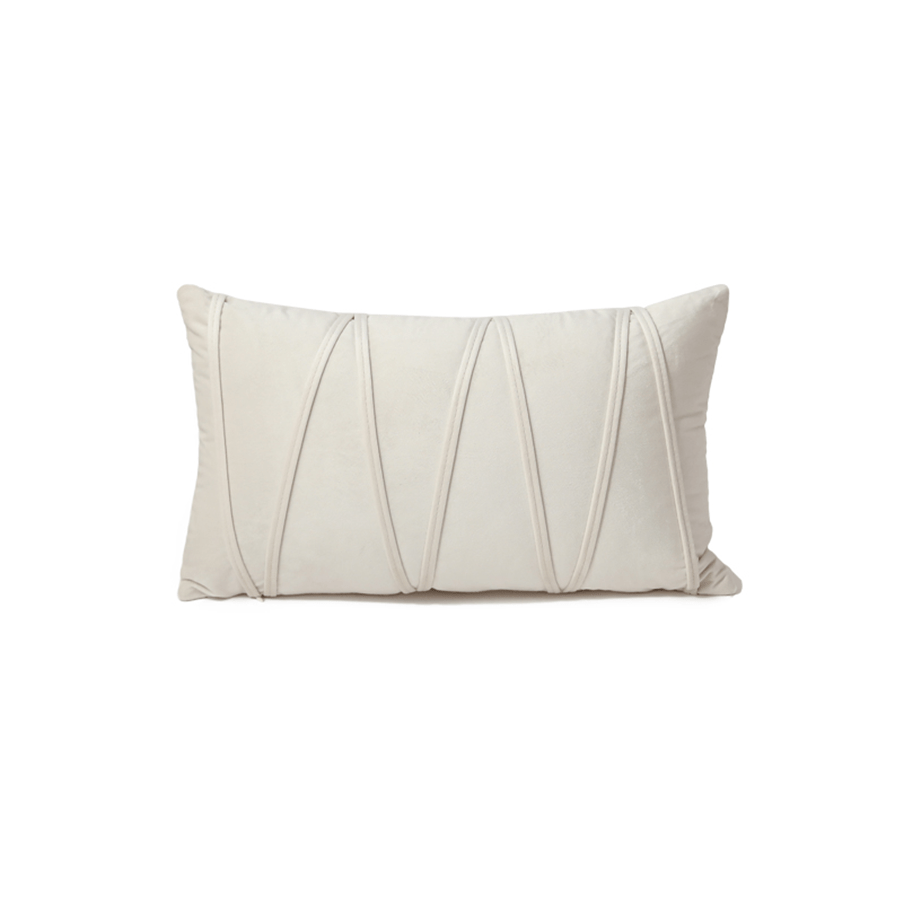 Mila Vanilla Pleated Kidney Pillowcase