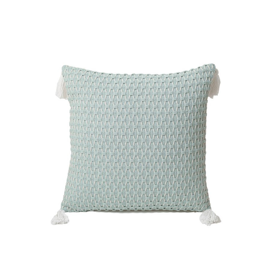 Milica Boho Ice Blue Throw Pillowcase