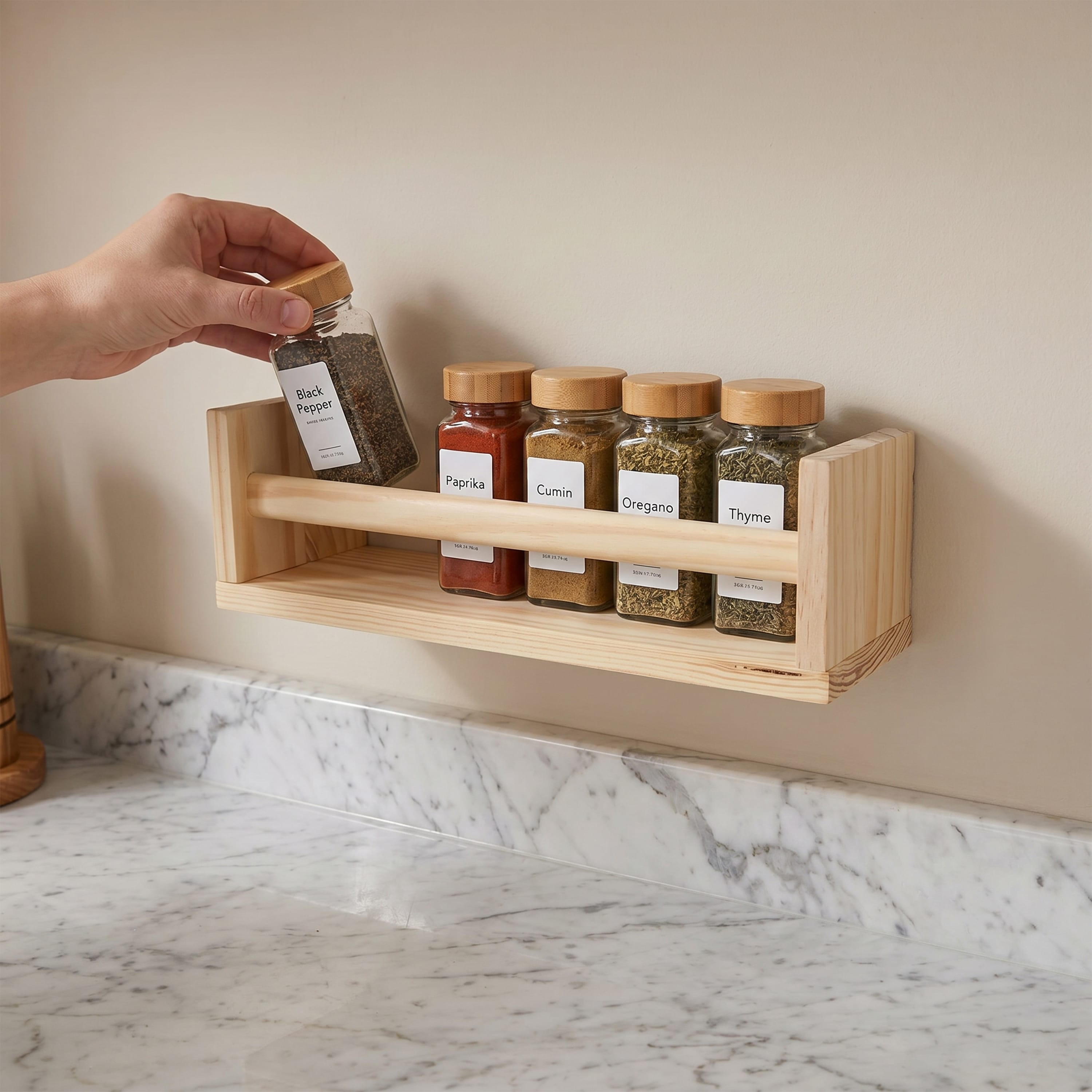 Minju Wooden Spice Rack