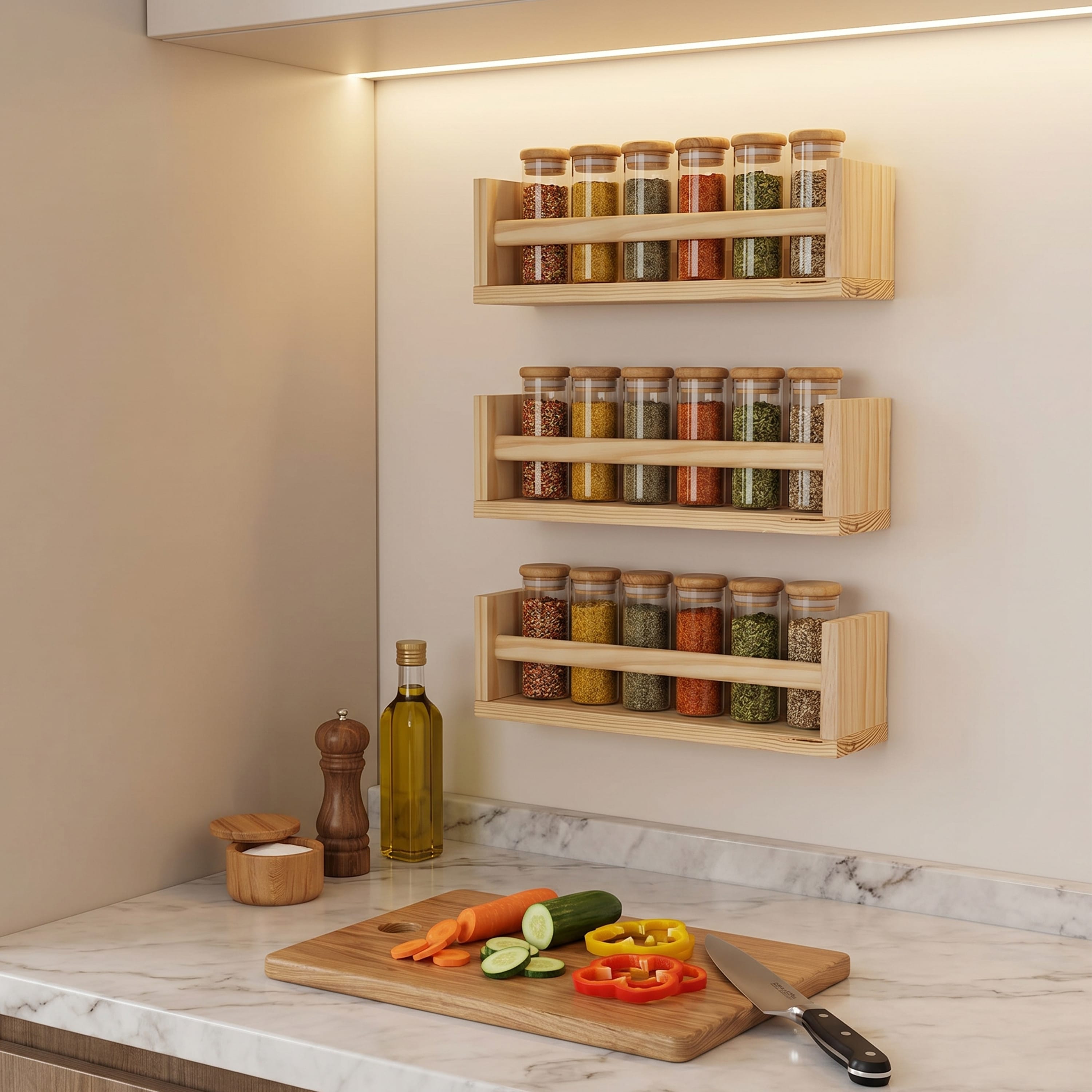 Minju Wooden Spice Rack