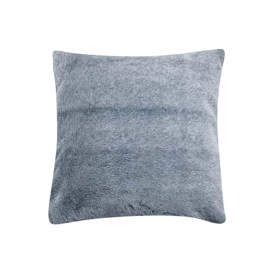 Minona Gray Faux Fur Throw Pillowcase Minona Gray Faux Fur Throw Pillowcase Mandaue Foam