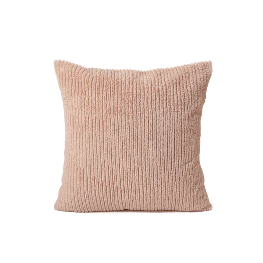 Minona Pink Faux Fur Throw Pillowcase