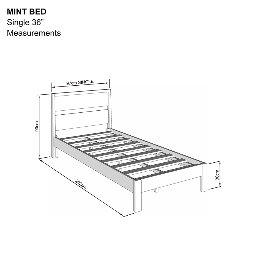 MORE MINT OPTIONS Mint 36x75" Bed Mint 36x75" Bed Mandaue Foam