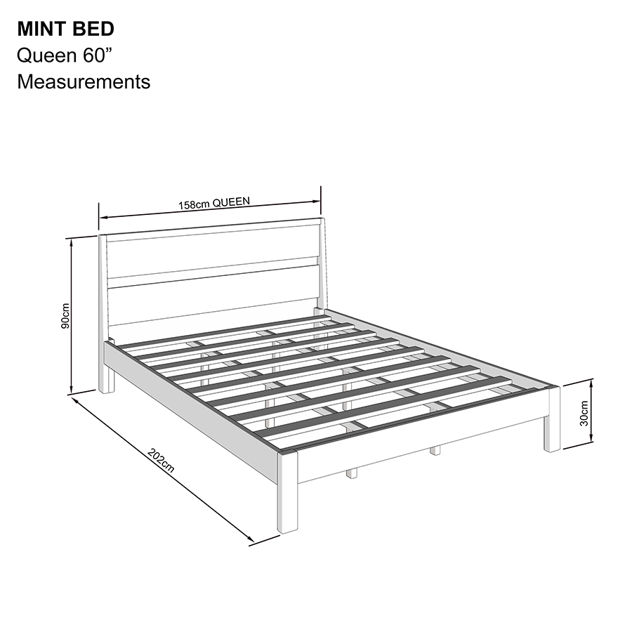 Mint 60x75" Bed