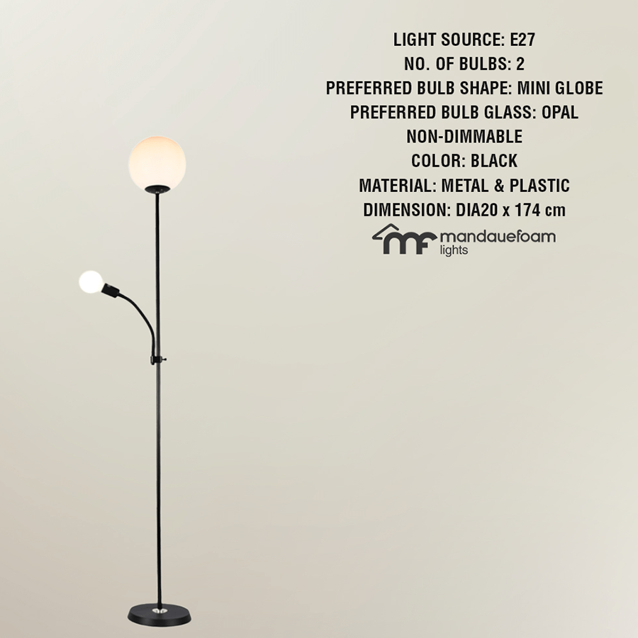 Miron Floor Lamp with Reading Lamp Miron Floor Lamp with Reading Lamp Mandaue Foam