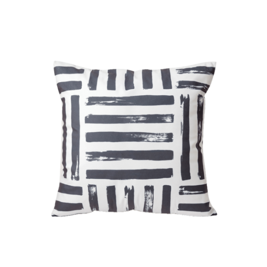 Mor Black & White Print Throw Pillowcase Set of 3 Assorted