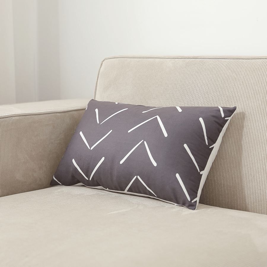 Mor Black & White Print Throw Pillowcase Set of 3 Assorted