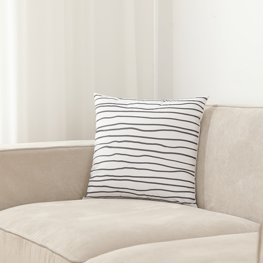 Mor Black & White Print Throw Pillowcase Set of 3 Assorted