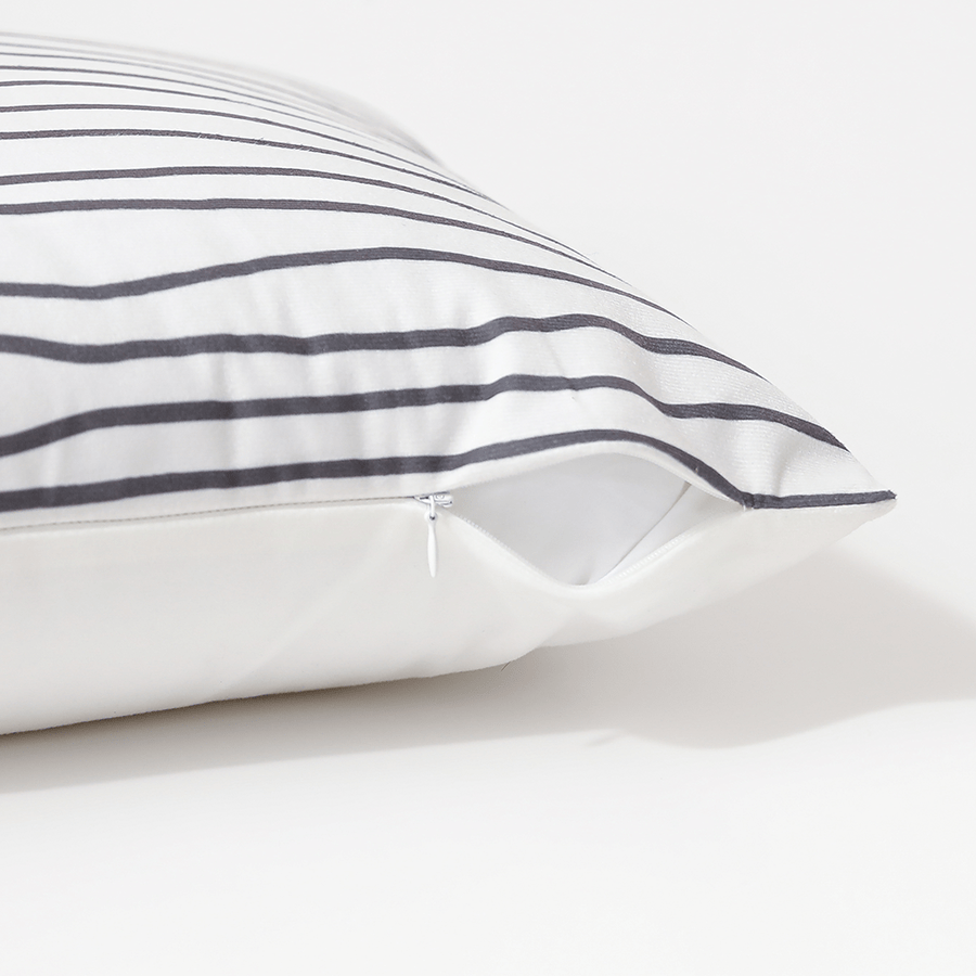 Mor Black & White Print Throw Pillowcase Set of 3 Assorted