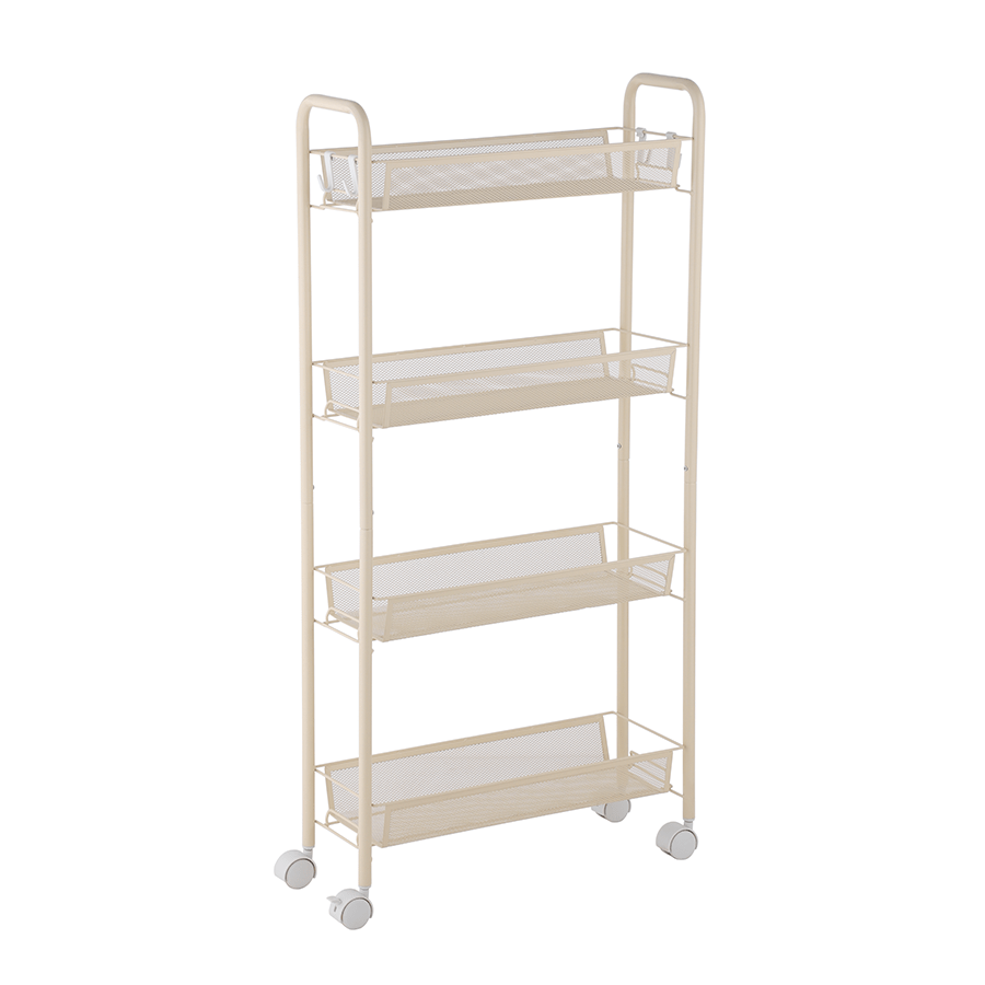 MORE NELLY OPTIONS Nelly Narrow Metal Trolley Nelly Narrow Metal Trolley Beige Mandaue Foam