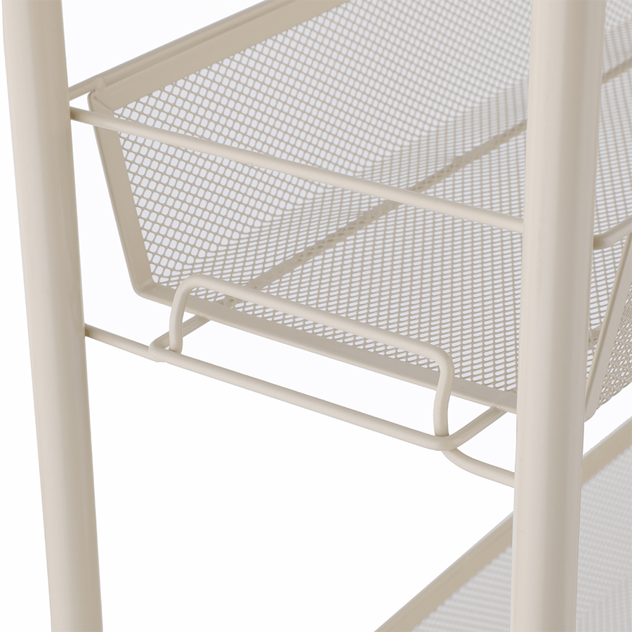 MORE NELLY OPTIONS Nelly Narrow Metal Trolley Nelly Narrow Metal Trolley Beige Mandaue Foam
