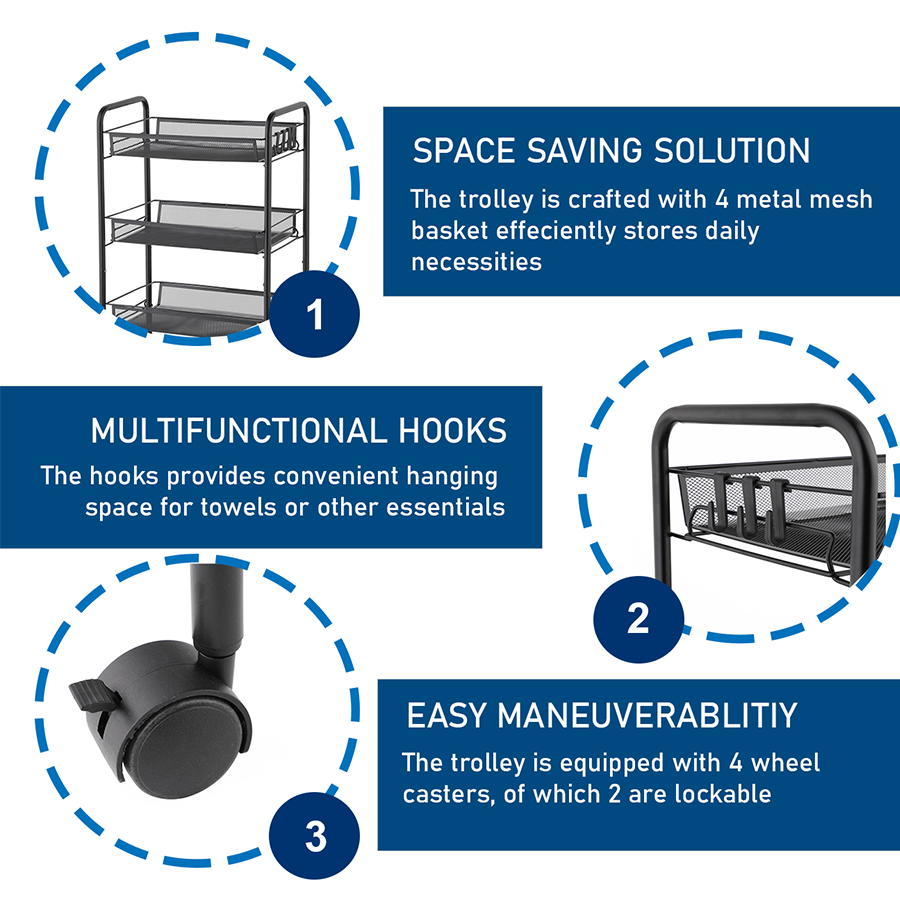 MORE NELLY OPTIONS Nelly Wide Metal Trolley Nelly Wide Metal Trolley Beige Mandaue Foam