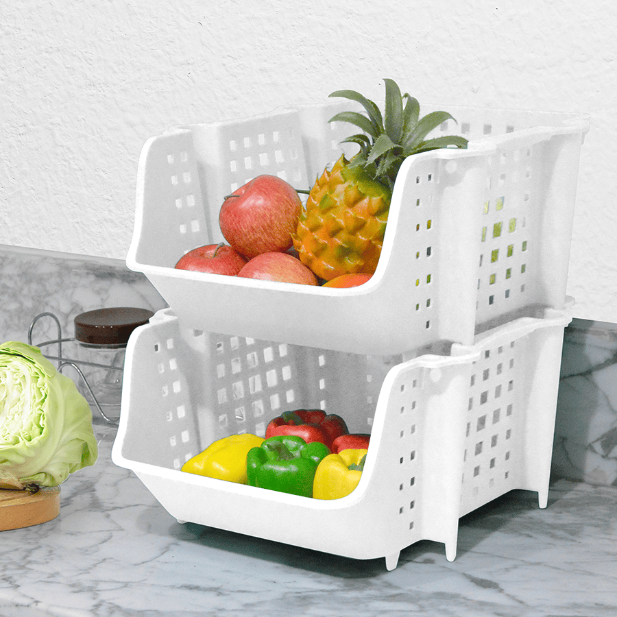 Noa Stackable Basket 2pc Set