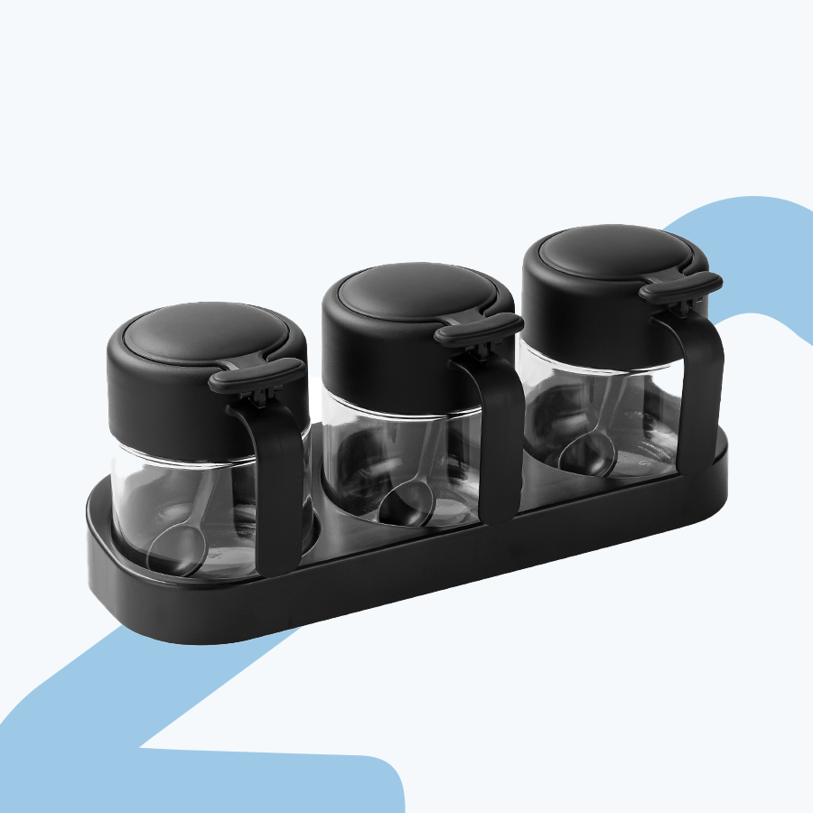 Orson Spice Jar with Spoon Set of 3