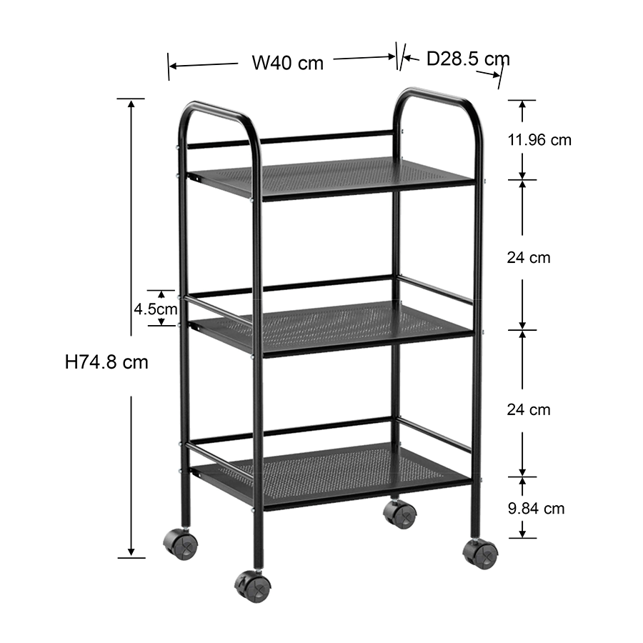 Osbert 3 Tier Metal Trolley