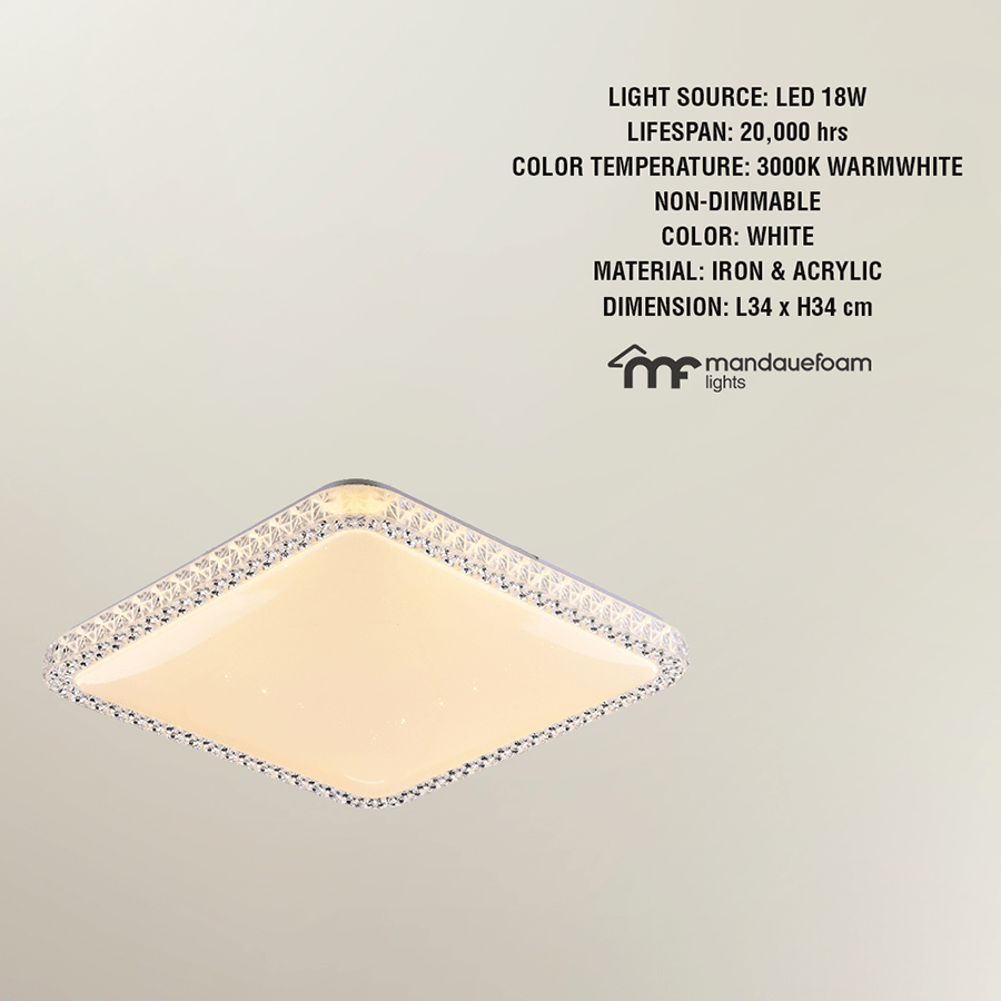 MORE PALNE OPTIONS Palne Square Flush Mount Light Palne Square Flush Mount Light Mandaue Foam