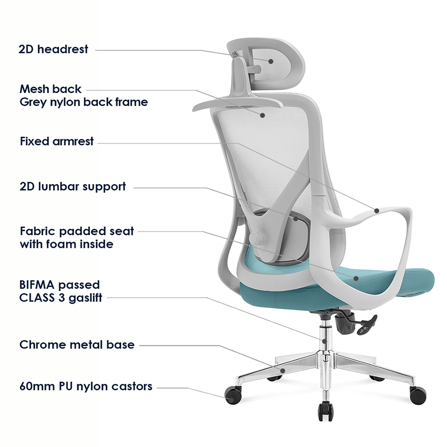 Paris High Back Wide Seat Office Chair