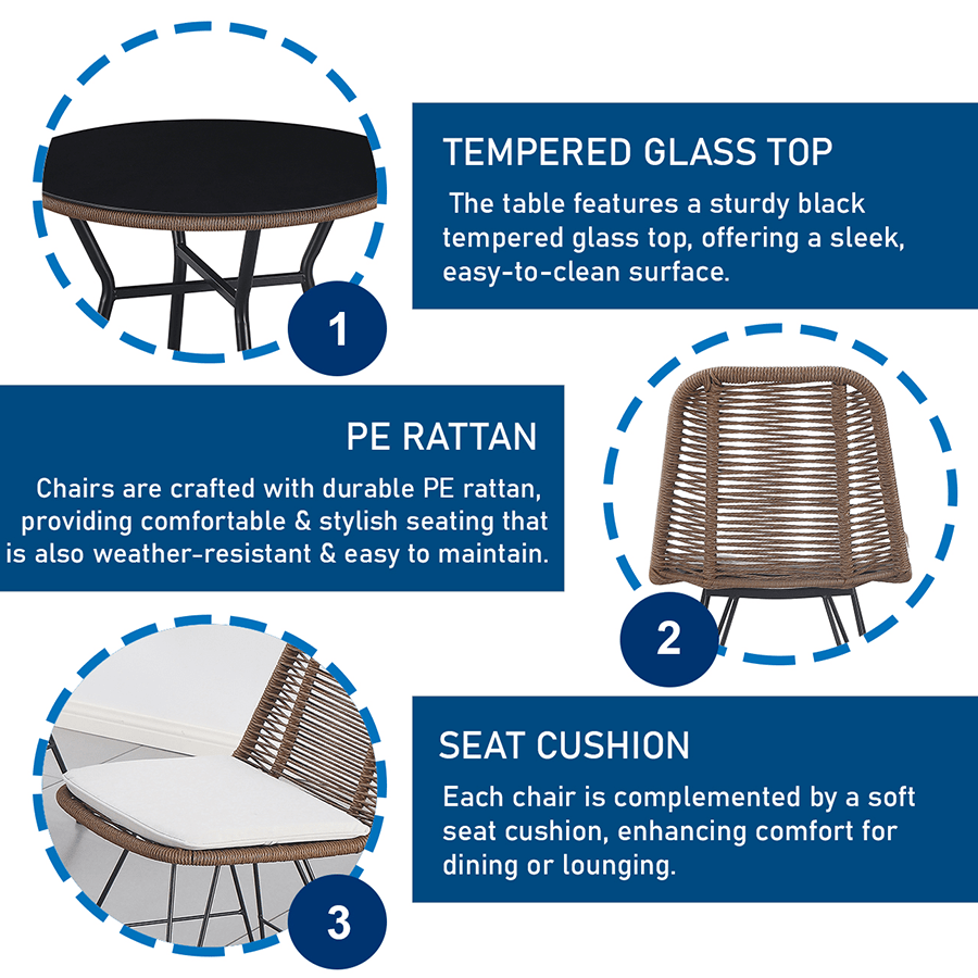 Penelope 4 Seater Dining Set