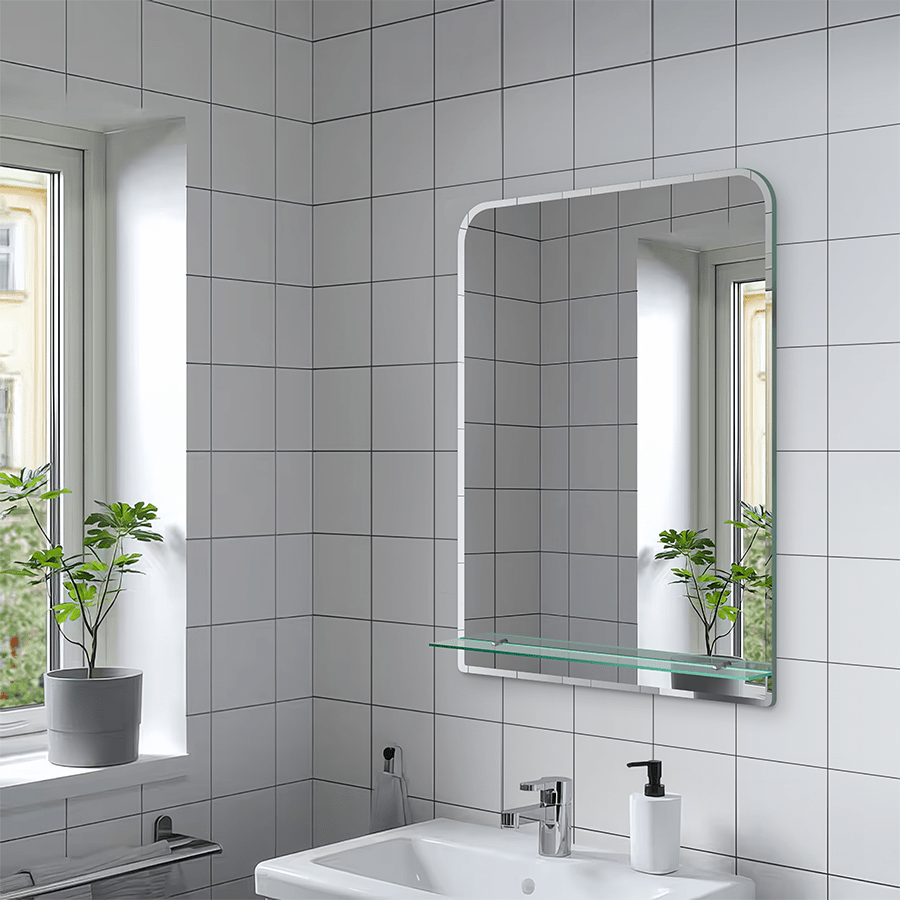 Plain Rectangle with Glass Shelf Plain Rectangle with Glass Shelf Mandaue Foam