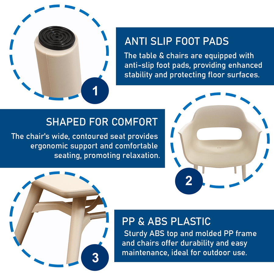 Portofino 4 Seater Dining Set