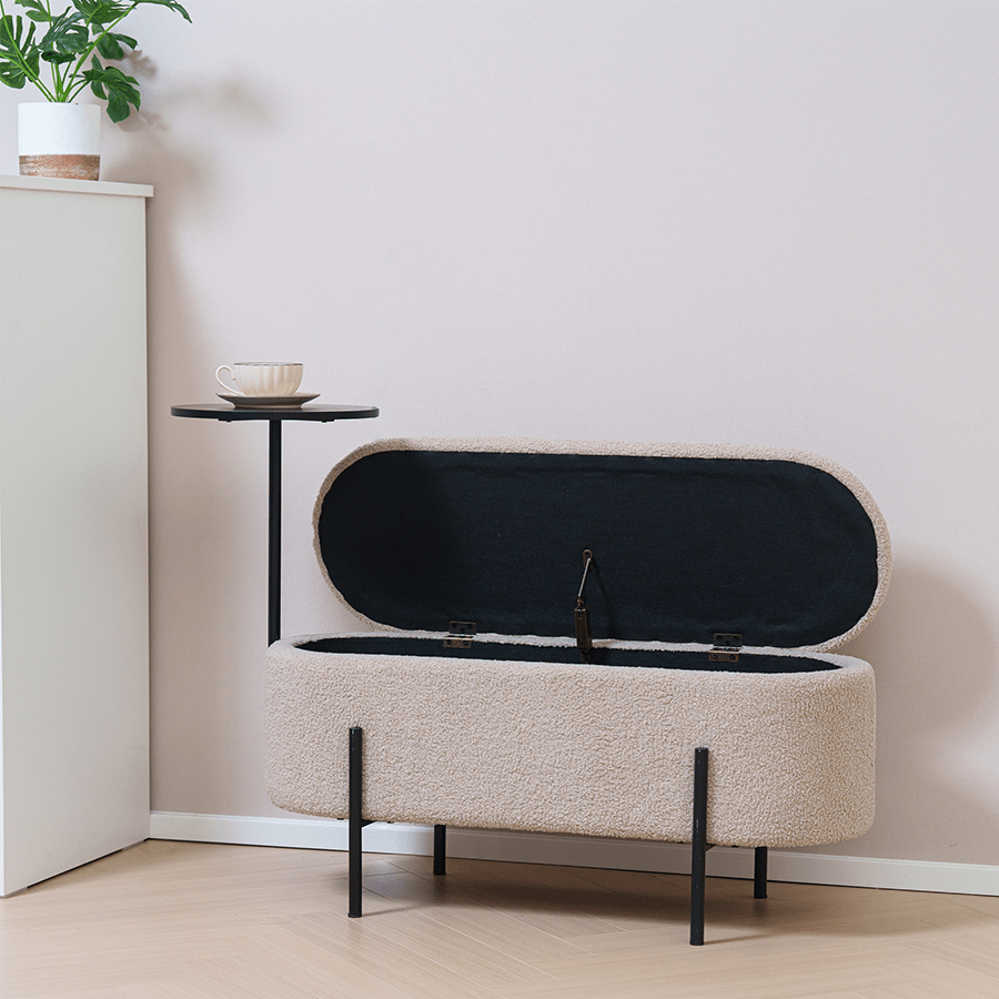 Pria Bench with Table & Storage