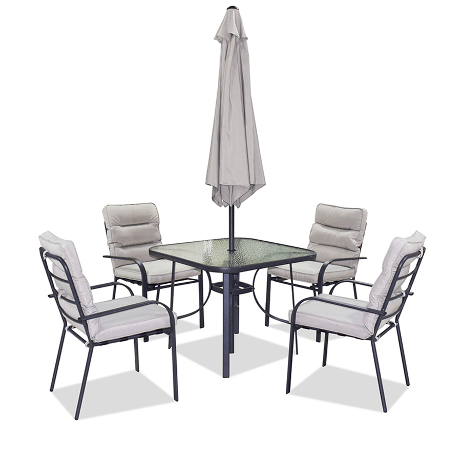 MORE PRIMROSE OPTIONS Primrose Outdoor 4 Seater Dining Primrose Outdoor 4 Seater Dining Gray Mandaue Foam