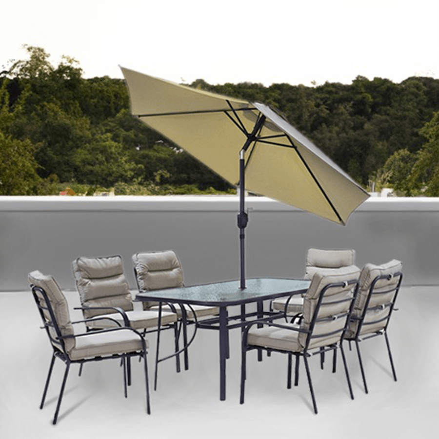 MORE PRIMROSE OPTIONS Primrose Outdoor 6 Seater Dining Primrose Outdoor 6 Seater Dining Gray Mandaue Foam