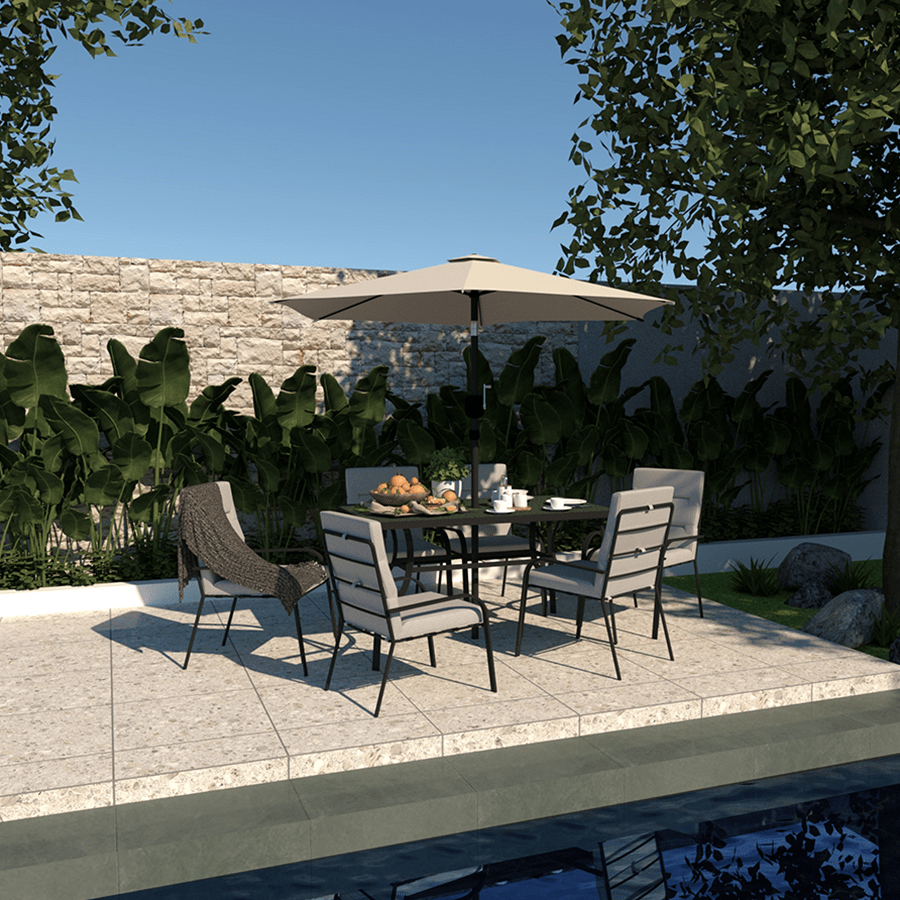 MORE PRIMROSE OPTIONS Primrose Outdoor 6 Seater Dining Primrose Outdoor 6 Seater Dining Gray Mandaue Foam