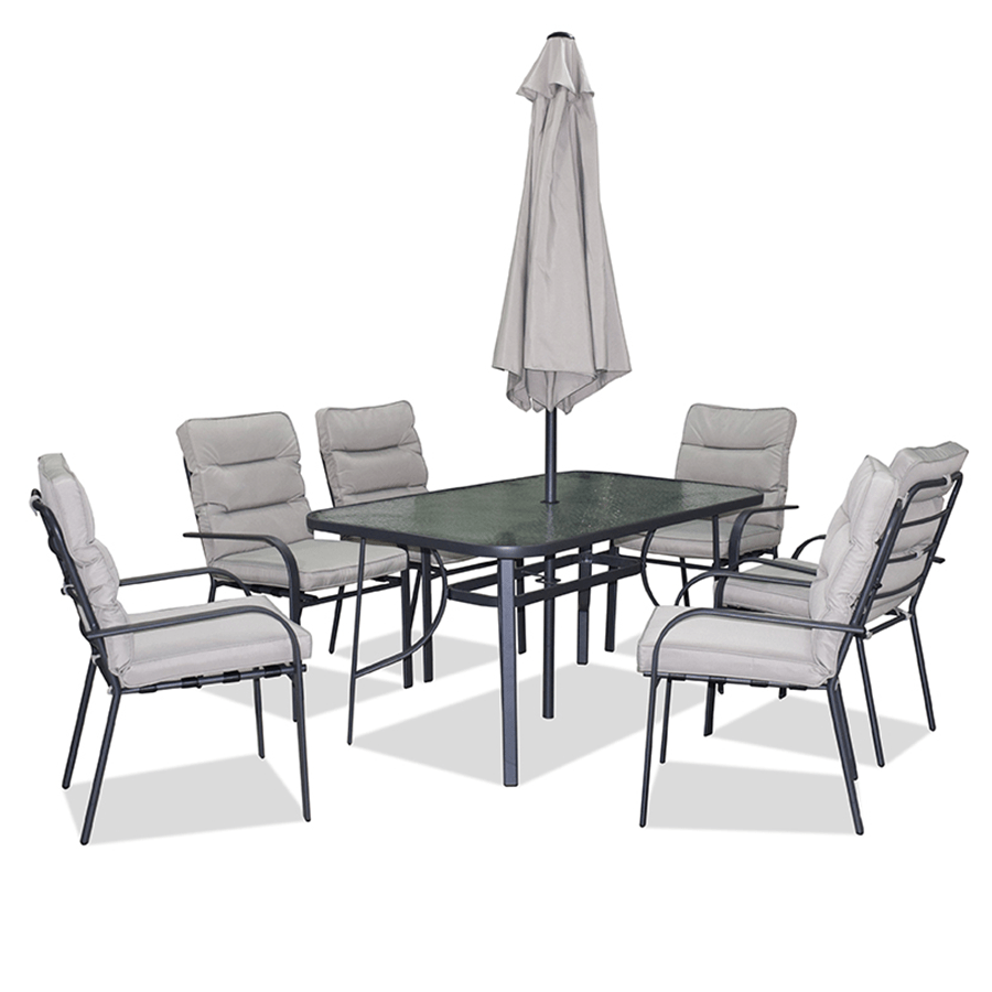 MORE PRIMROSE OPTIONS Primrose Outdoor 6 Seater Dining Primrose Outdoor 6 Seater Dining Gray Mandaue Foam
