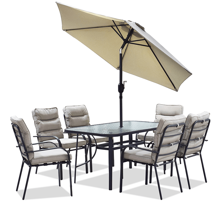 MORE PRIMROSE OPTIONS Primrose Outdoor 6 Seater Dining Primrose Outdoor 6 Seater Dining Gray Mandaue Foam