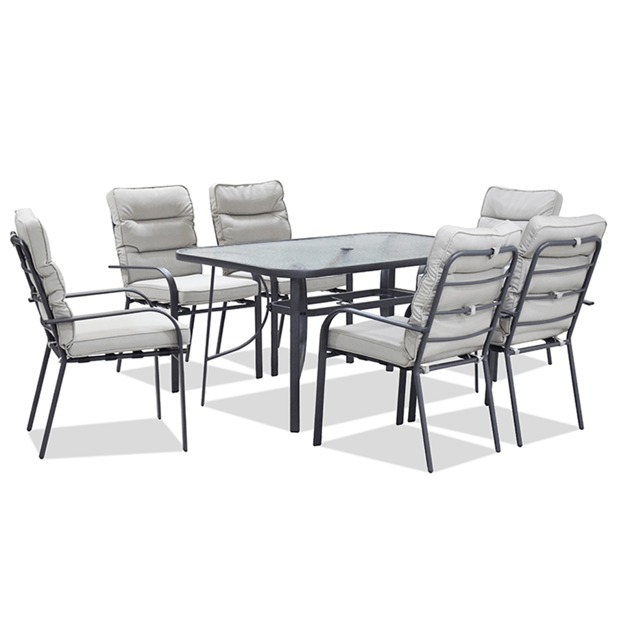 MORE PRIMROSE OPTIONS Primrose Outdoor 6 Seater Dining Primrose Outdoor 6 Seater Dining Gray Mandaue Foam