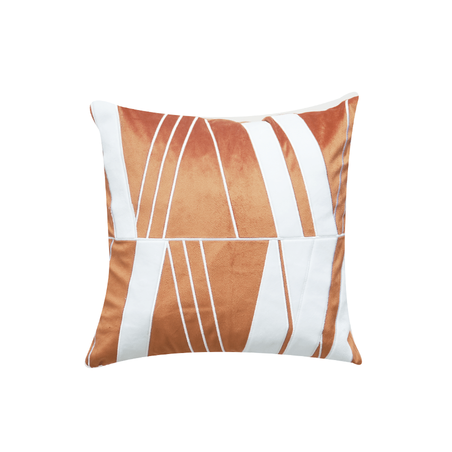 Quincy Rust Diagonal Throw Pillowcase