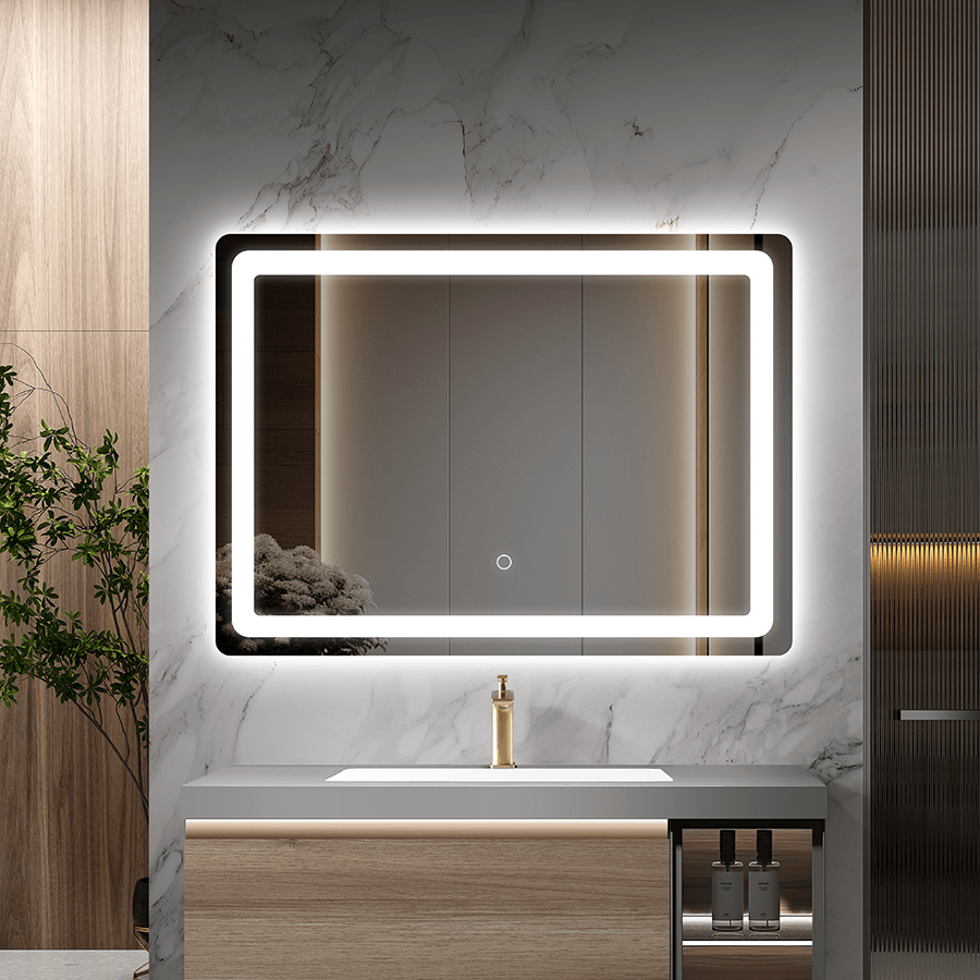 Rectangle Bathroom Mirror with LED Backlight